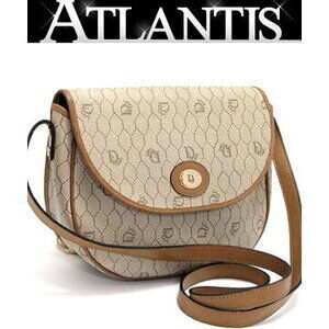 Christian Dior Honeycomb Shoulder Bag Beige Tan Leather